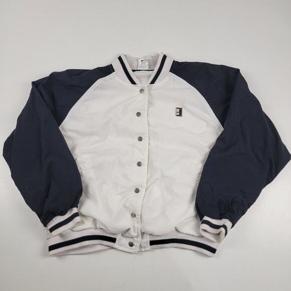 Vtg 90’s Nike Challenge Court Tennis Button Up Jacket Youth Medium Mens Small - Picture 1 of 10